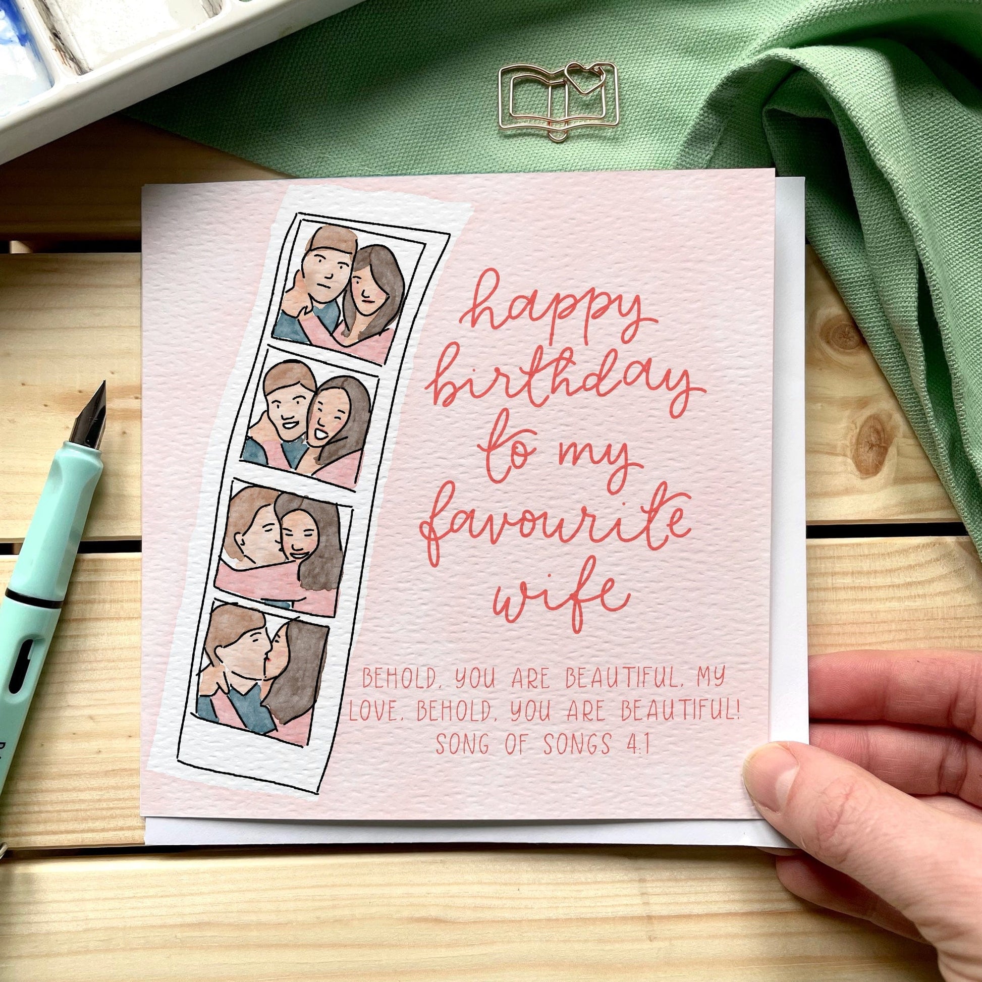 Christian Birthday Card for Wife - Photobooth And Hope Designs Cards