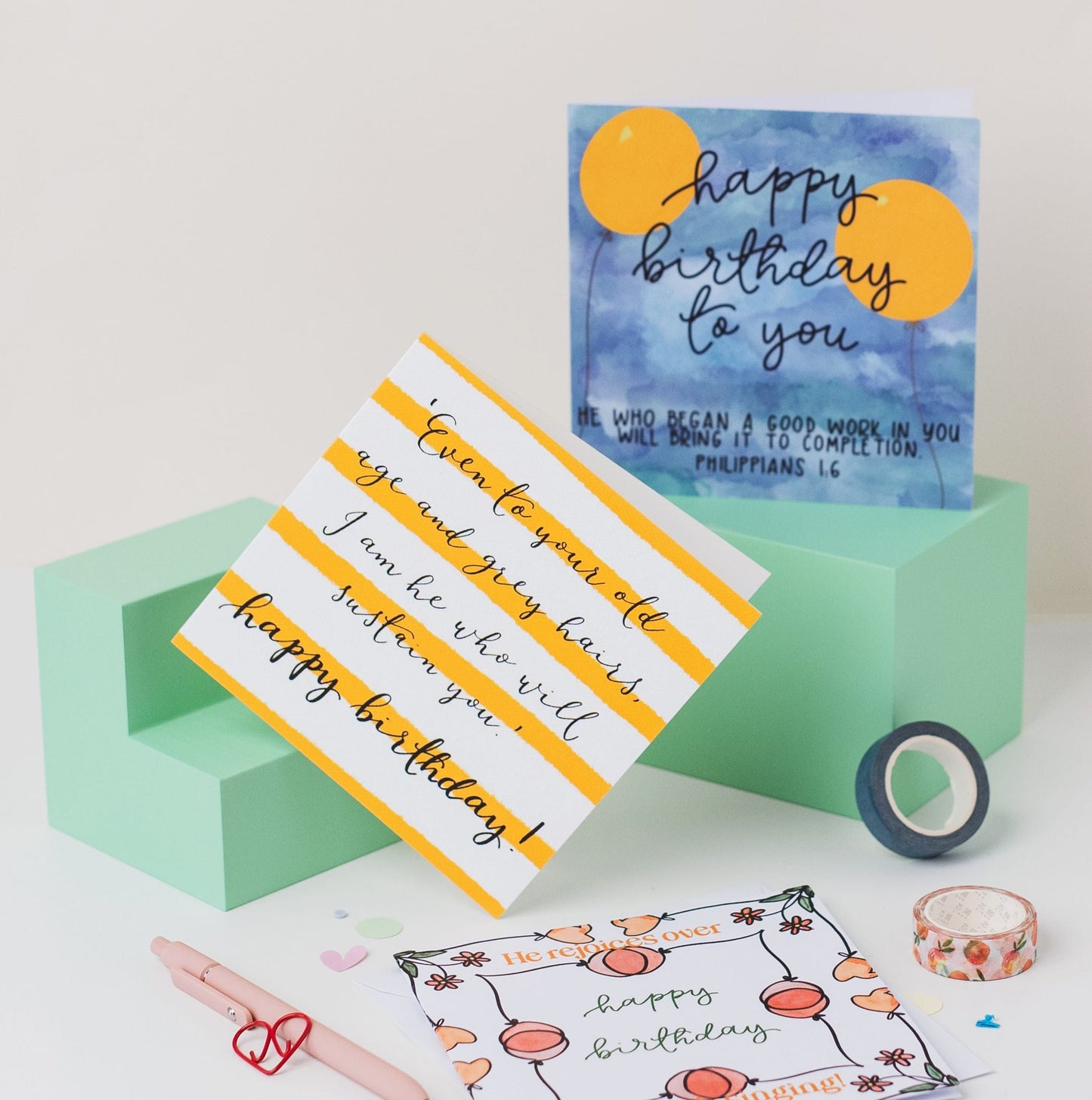 Christian Birthday Card - He Who Began A Good Work In You And Hope Designs Cards