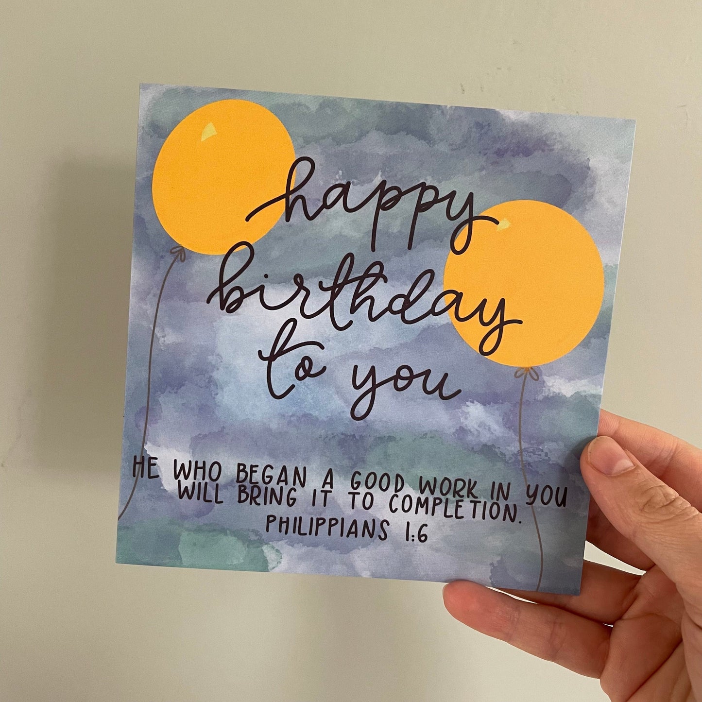 Christian birthday card - he who began a good work in you And Hope Designs Cards