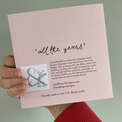 Christian birthday card - pink birthday cake And Hope Designs Cards