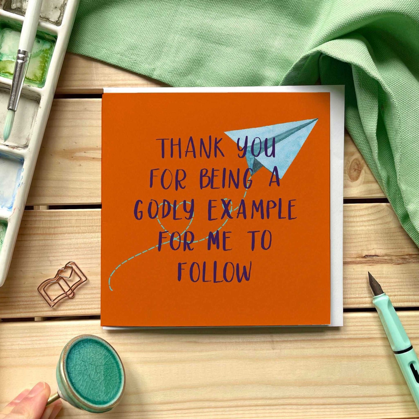 Christian card - Thank you for being a godly example And Hope Designs Cards
