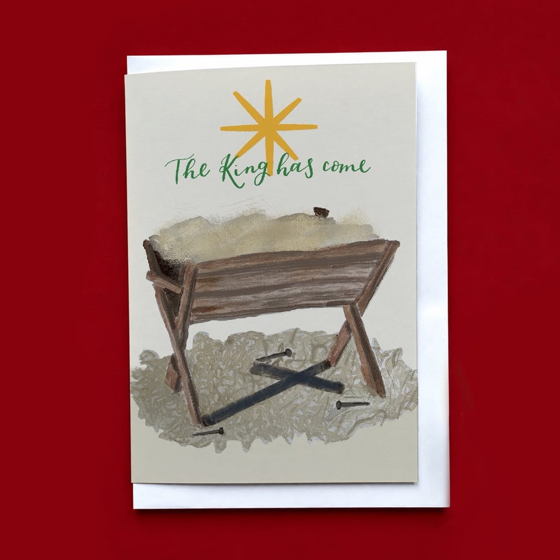 Christian Christmas Card Pack - The King Has Come - Cream And Hope Designs Cards