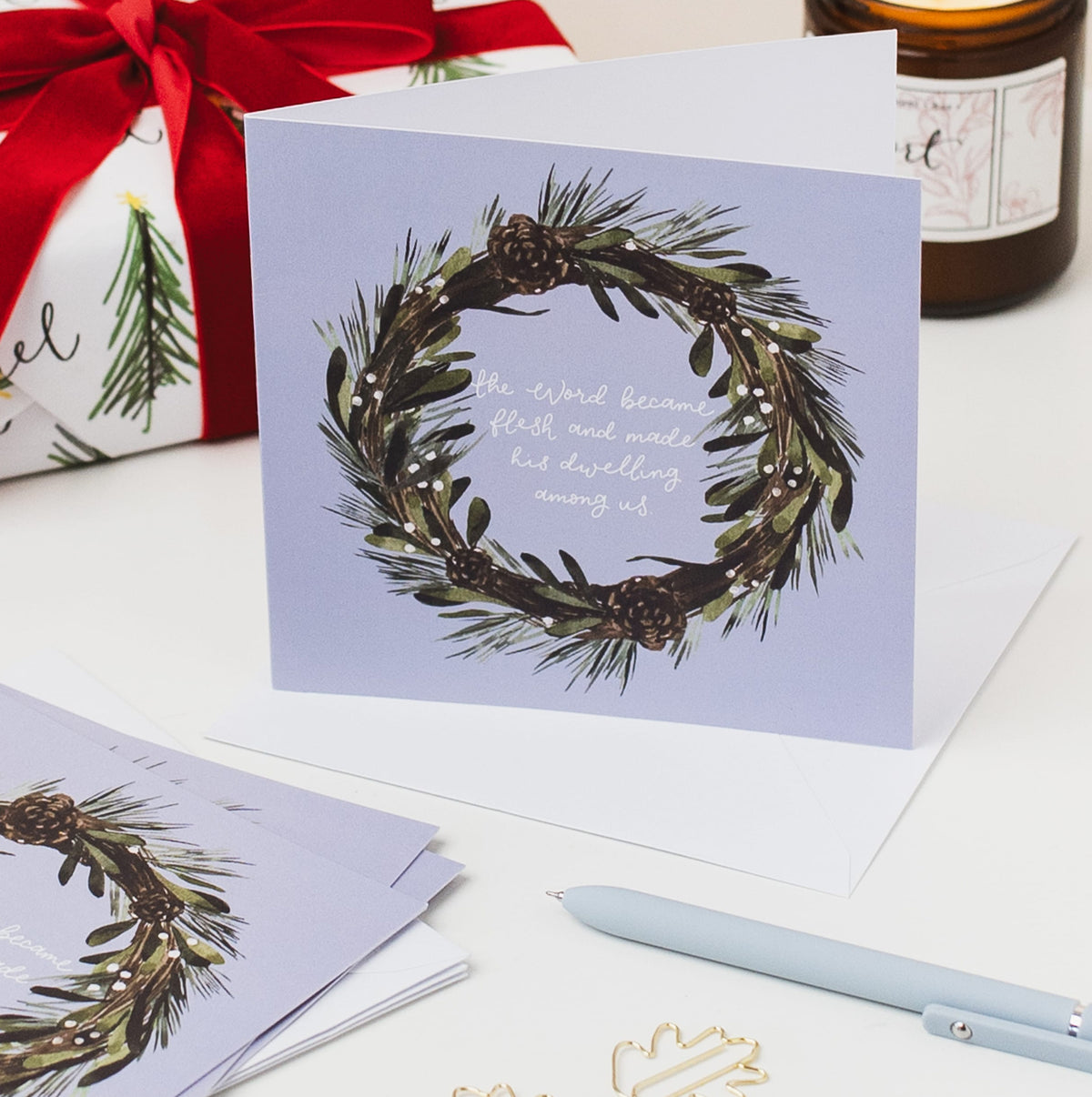 Christian Christmas Card - The Word Became Flesh And Hope Designs Cards