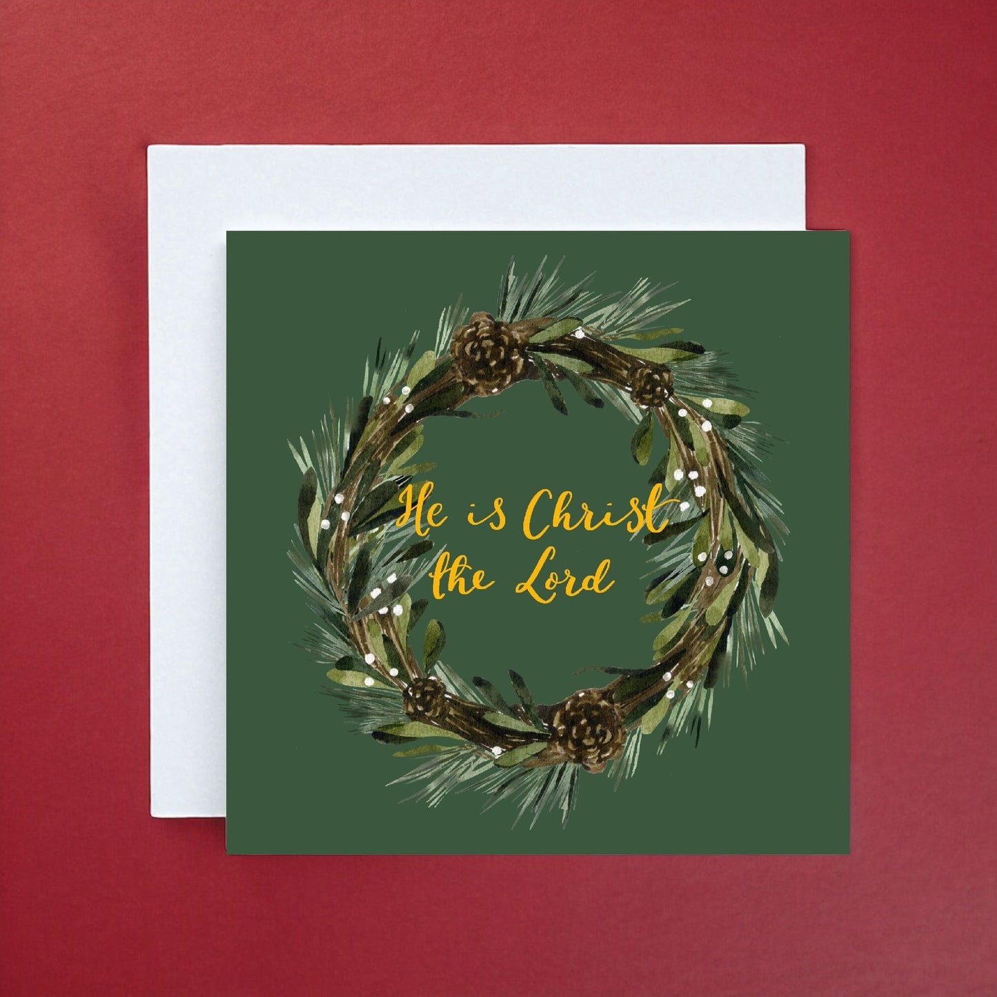 Christian Christmas cards - Christ the Lord wreath And Hope Designs Cards