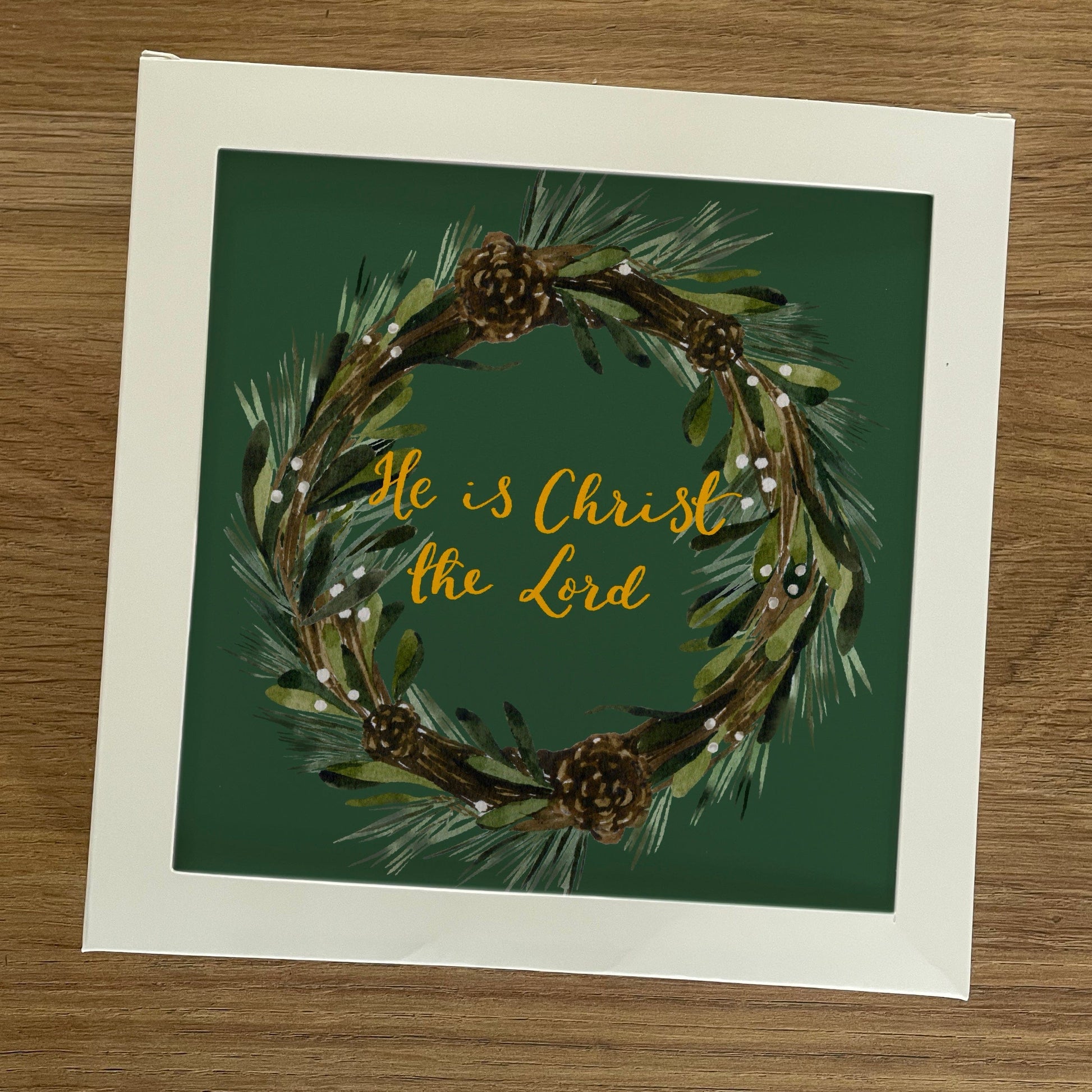 Christian Christmas cards - Christ the Lord wreath And Hope Designs Cards