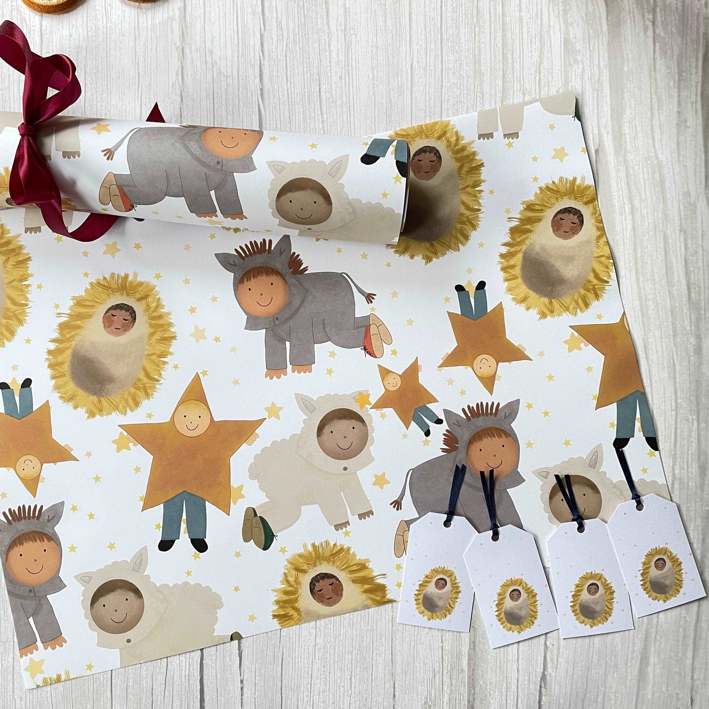 Christian Christmas nativity wrapping paper And Hope Designs Wrapping Paper