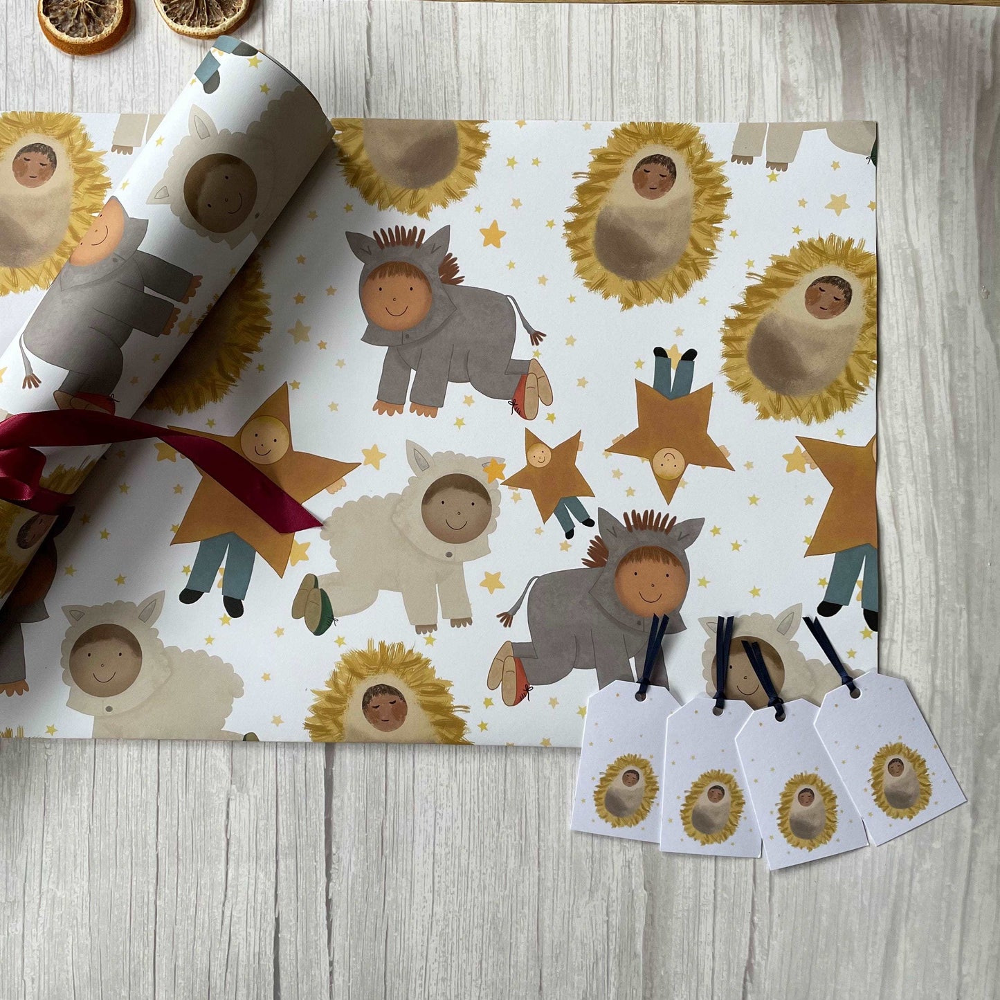 Christian Christmas nativity wrapping paper And Hope Designs Wrapping Paper