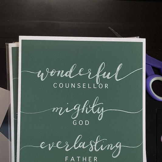 Christian Christmas Print - Isaiah 9:6 And Hope Designs Print