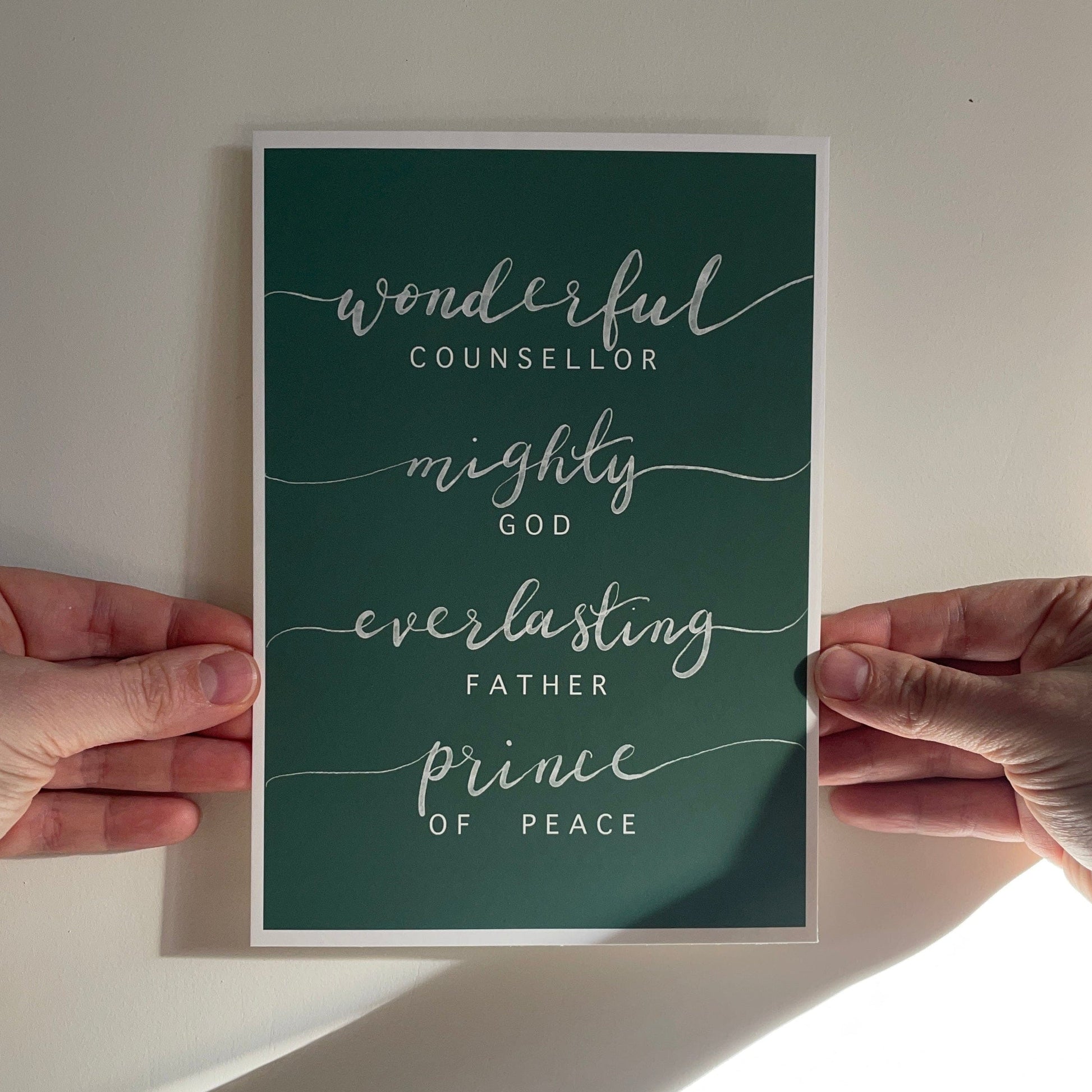 Christian Christmas Print - Isaiah 9:6 And Hope Designs Print