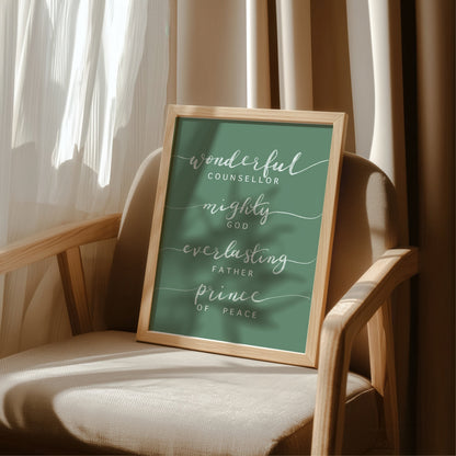 Christian Christmas Print - Isaiah 9:6 And Hope Designs Print