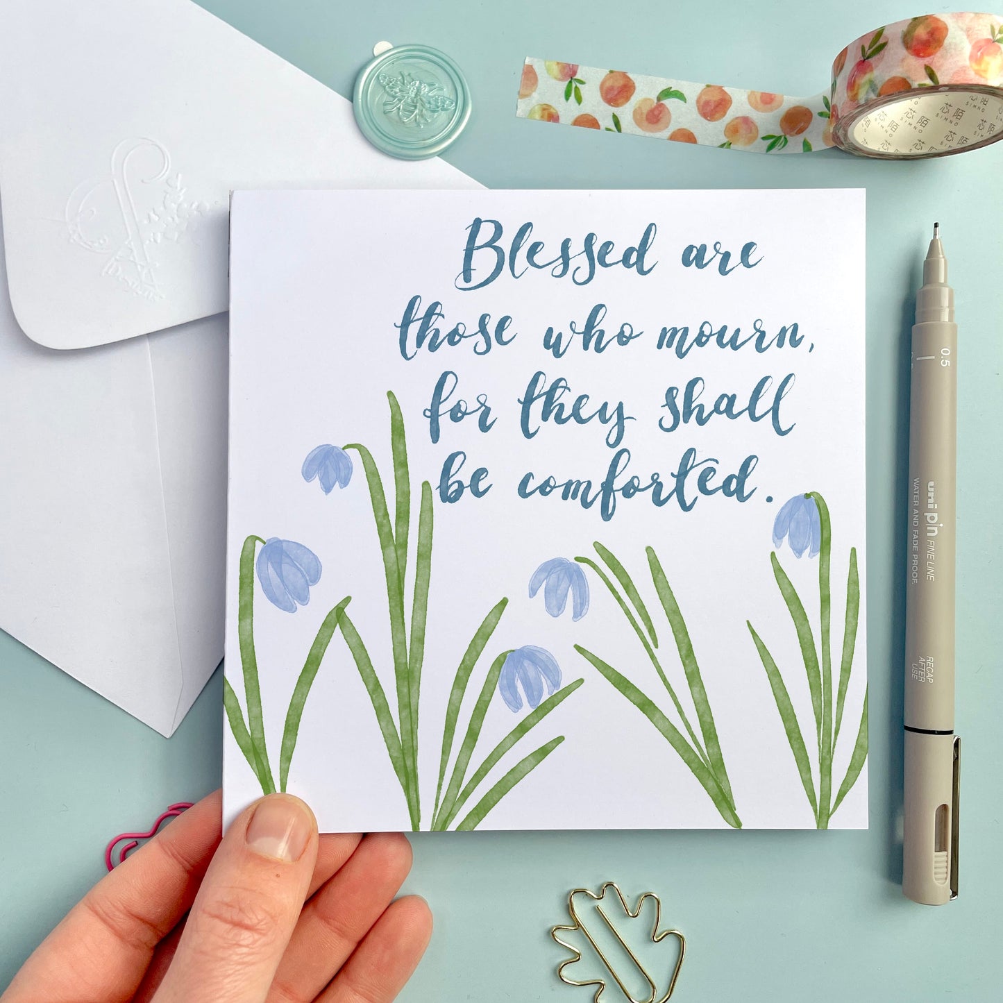 Christian Condolence Card - Blessed Are Those Who Mourn And Hope Designs Cards
