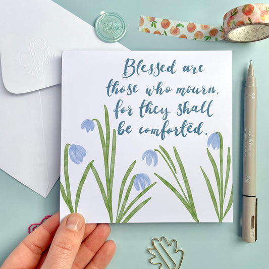 Christian Condolence Card - Blessed Are Those Who Mourn And Hope Designs Cards