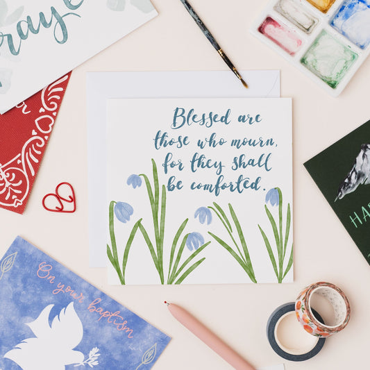 Christian Condolence Card - Blessed Are Those Who Mourn And Hope Designs Cards