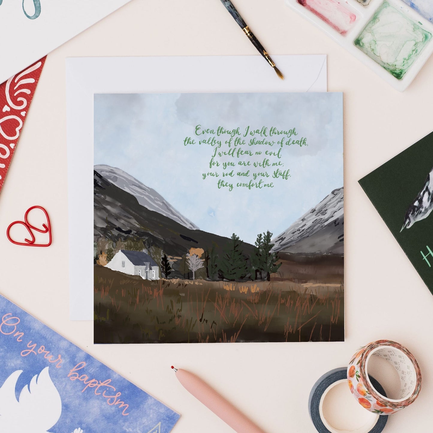 Christian Condolence Card - Psalm 23 And Hope Designs