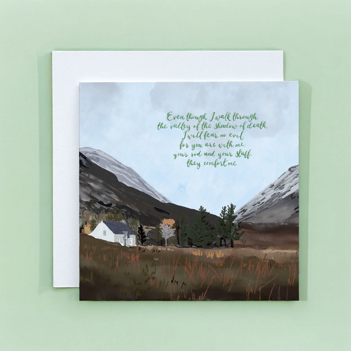 Christian Condolence Card - Psalm 23 And Hope Designs