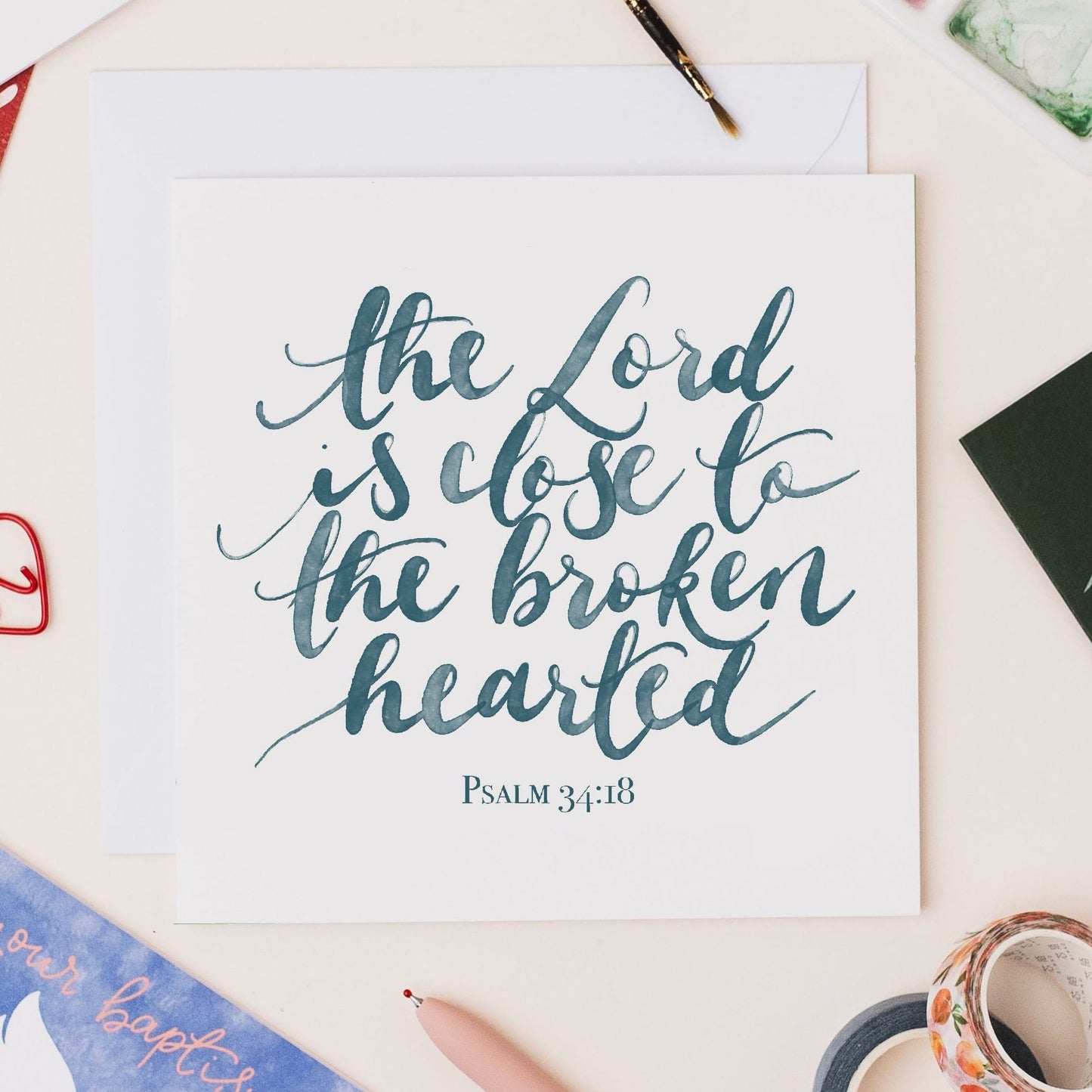 Christian Condolence Card - Psalm 34:18 And Hope Designs Cards