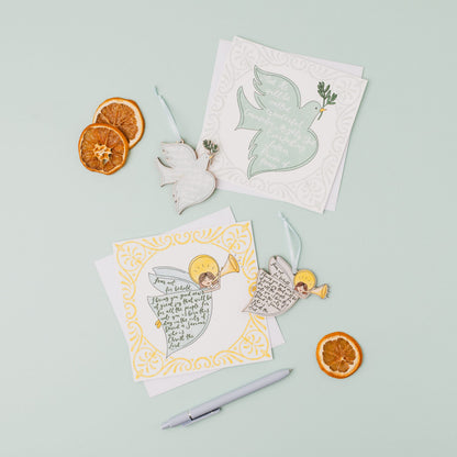 Christian Dove Hanging Christmas Decoration, Isaiah 9:6 And Hope Designs Baubles