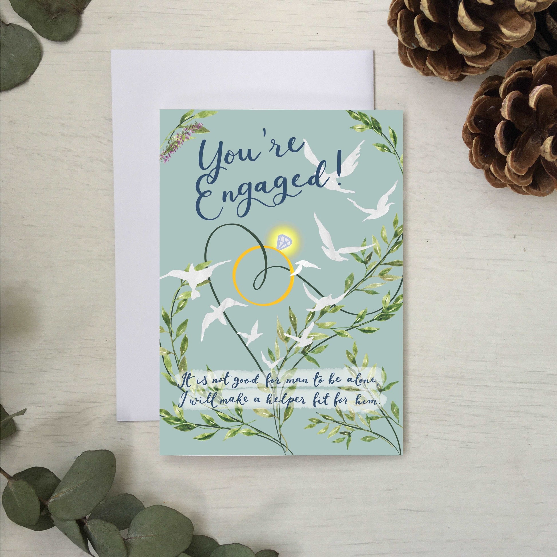 Christian engagement card And Hope Designs Cards