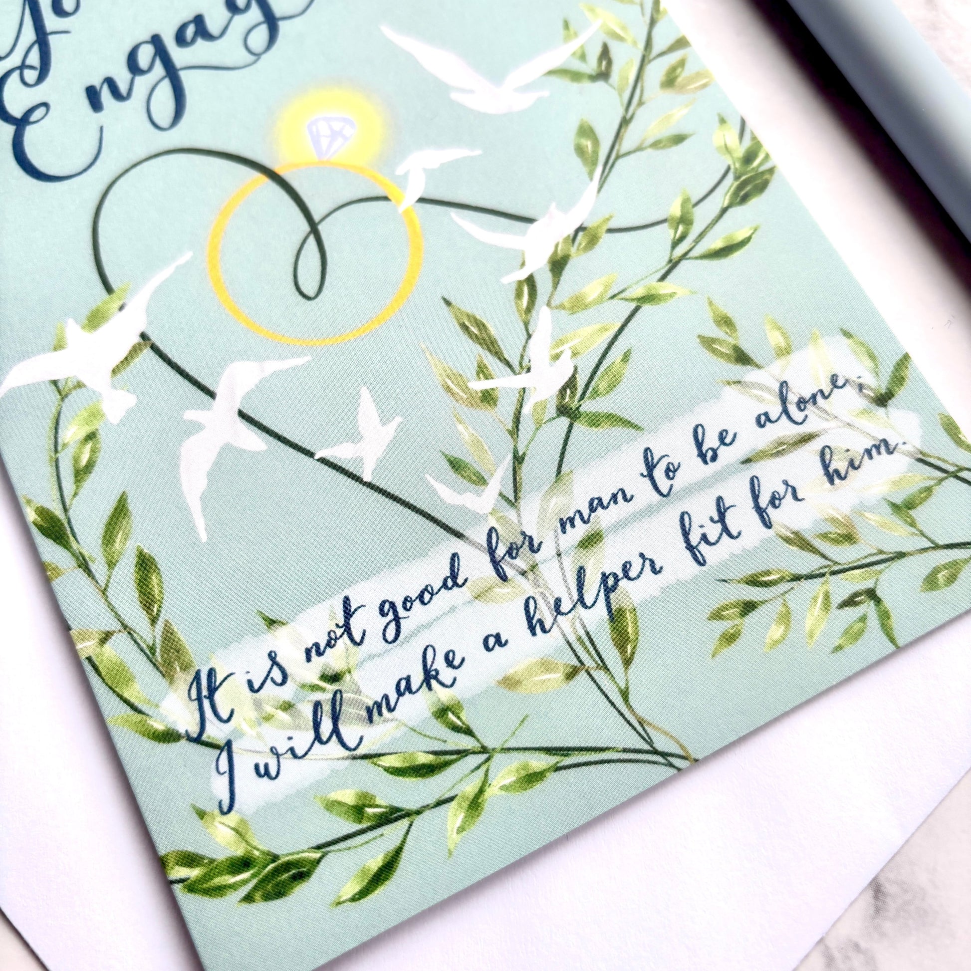 Christian Engagement Card - Genesis 2 And Hope Designs Cards