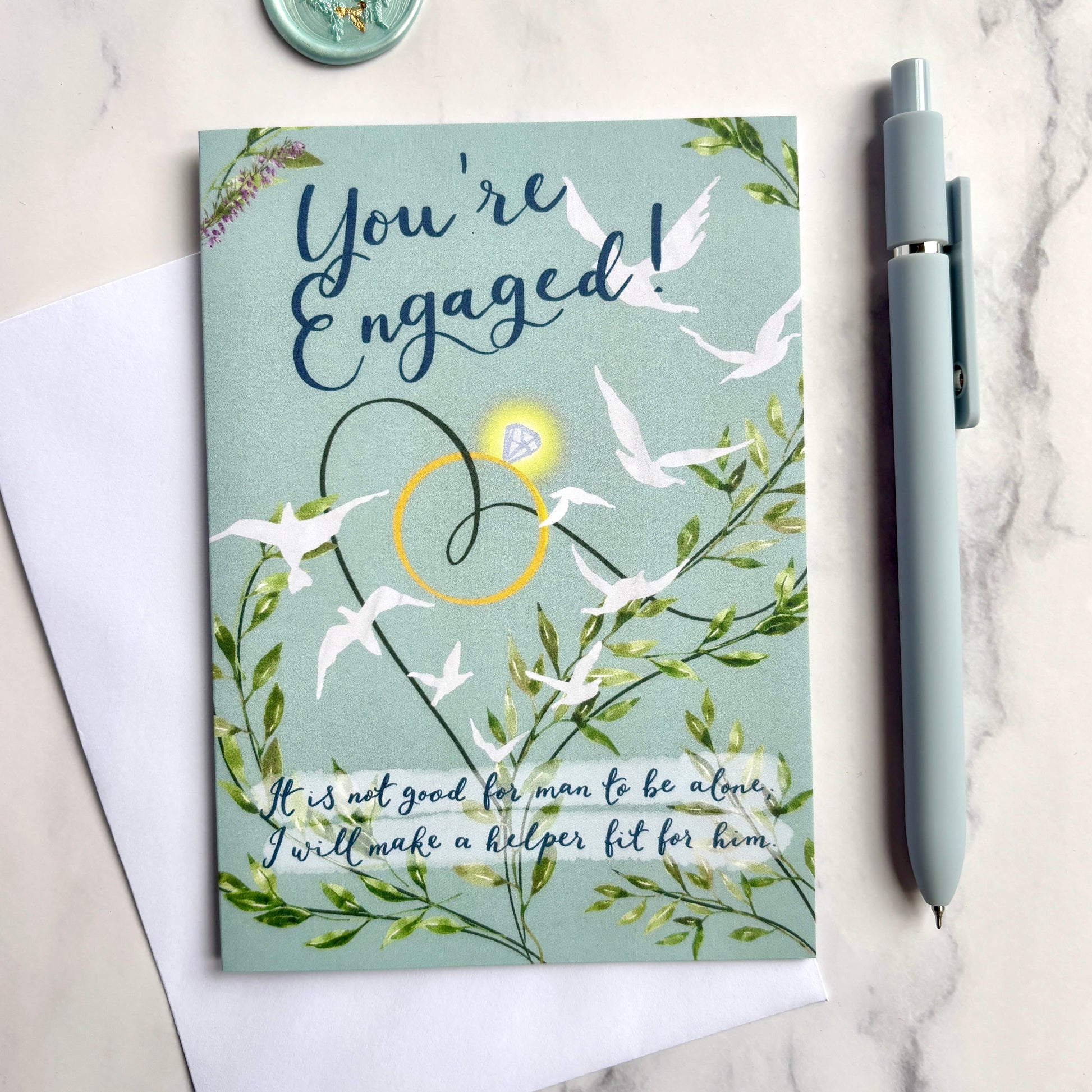 Christian Engagement Card - Genesis 2 And Hope Designs Cards
