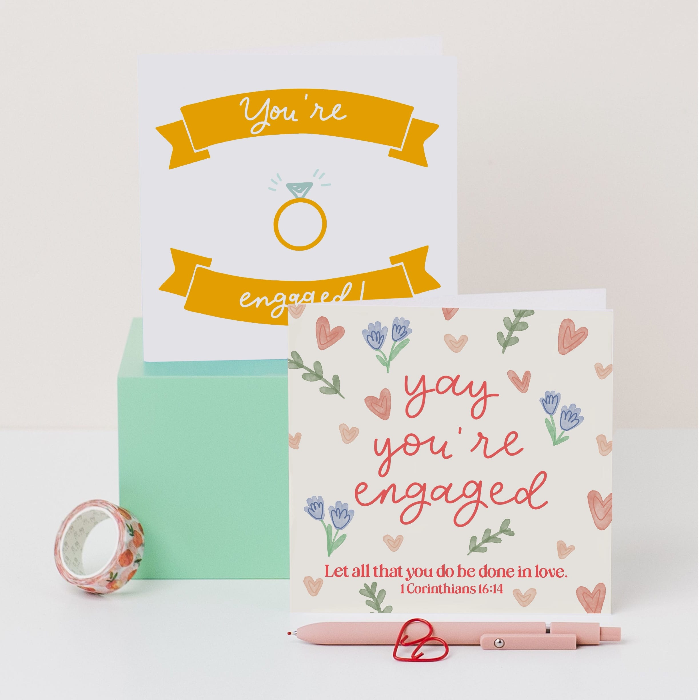 Christian Engagement Card - Yay You’re Engaged! And Hope Designs Cards