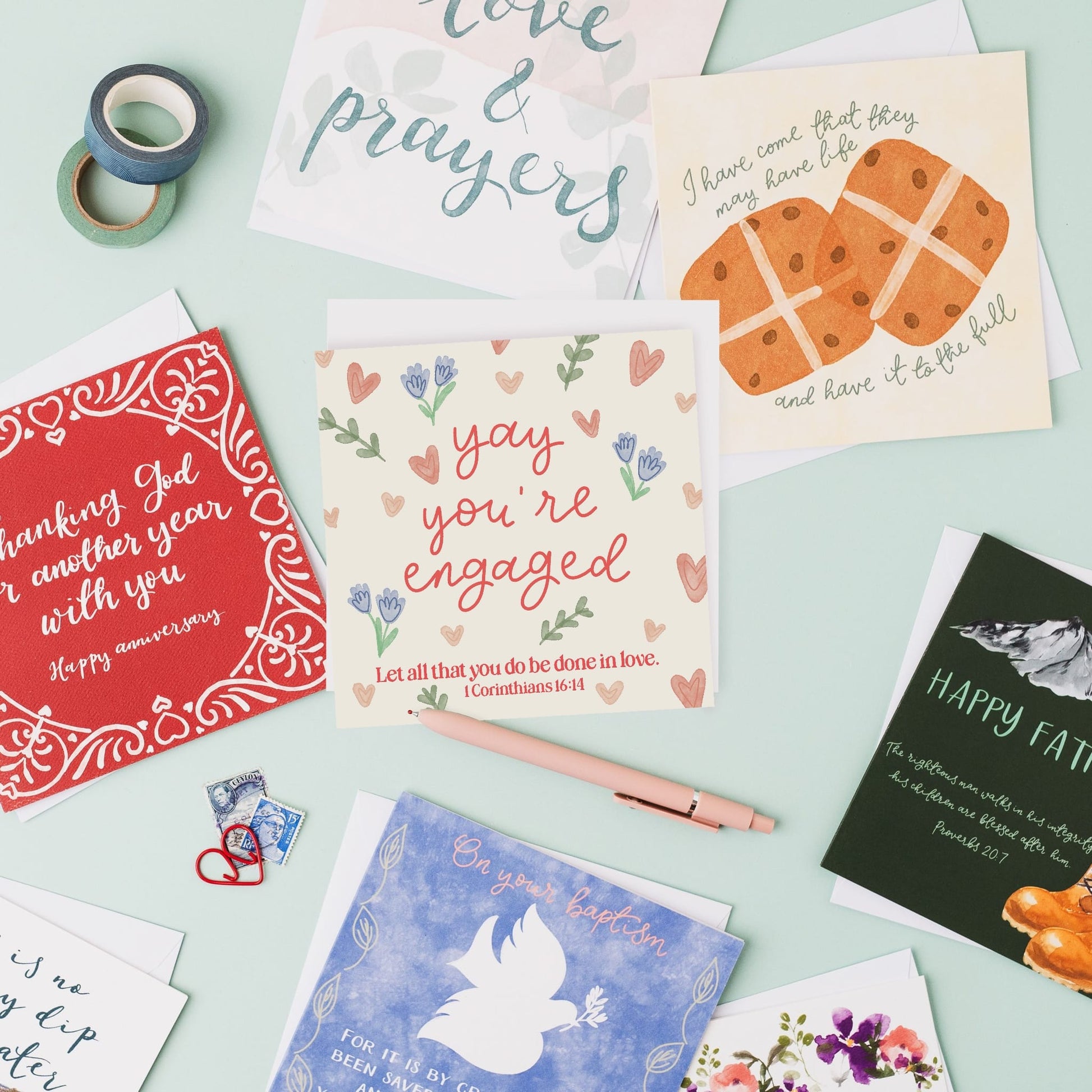 Christian Engagement Card - Yay You’re Engaged! And Hope Designs Cards