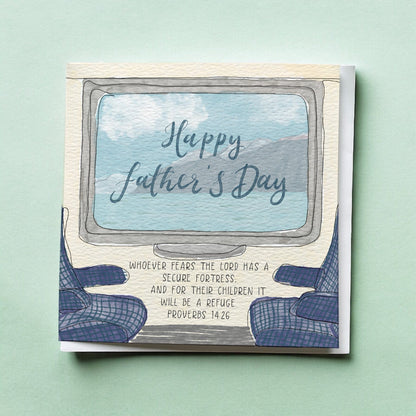 Christian Father’s Day card - train window view And Hope Designs