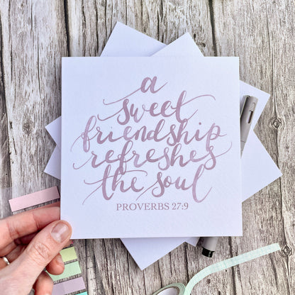 Christian Friendship Card - Proverbs 27:9 And Hope Designs Cards