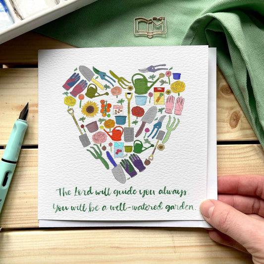 Christian gardening heart card And Hope Designs Cards