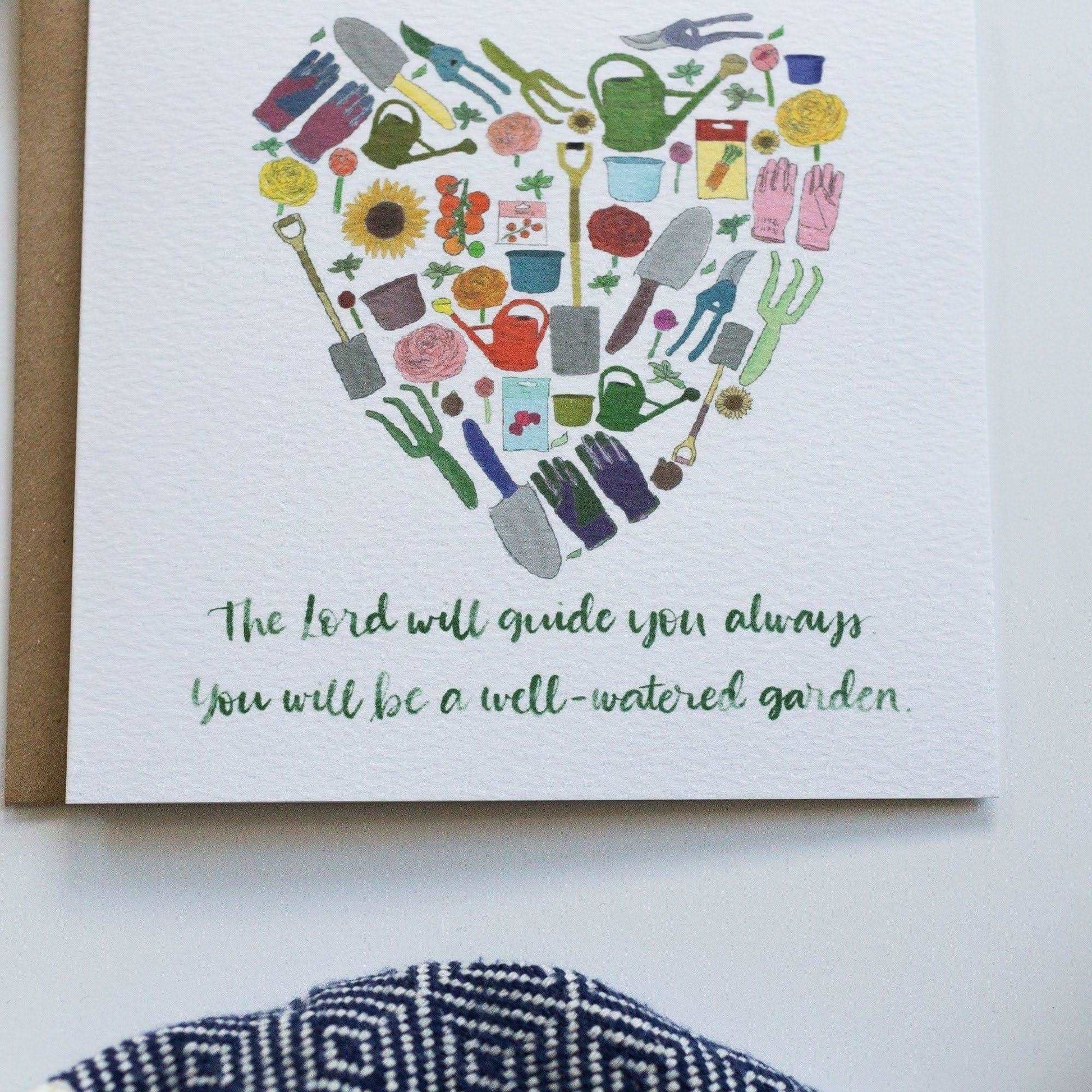 Christian gardening heart card And Hope Designs Cards