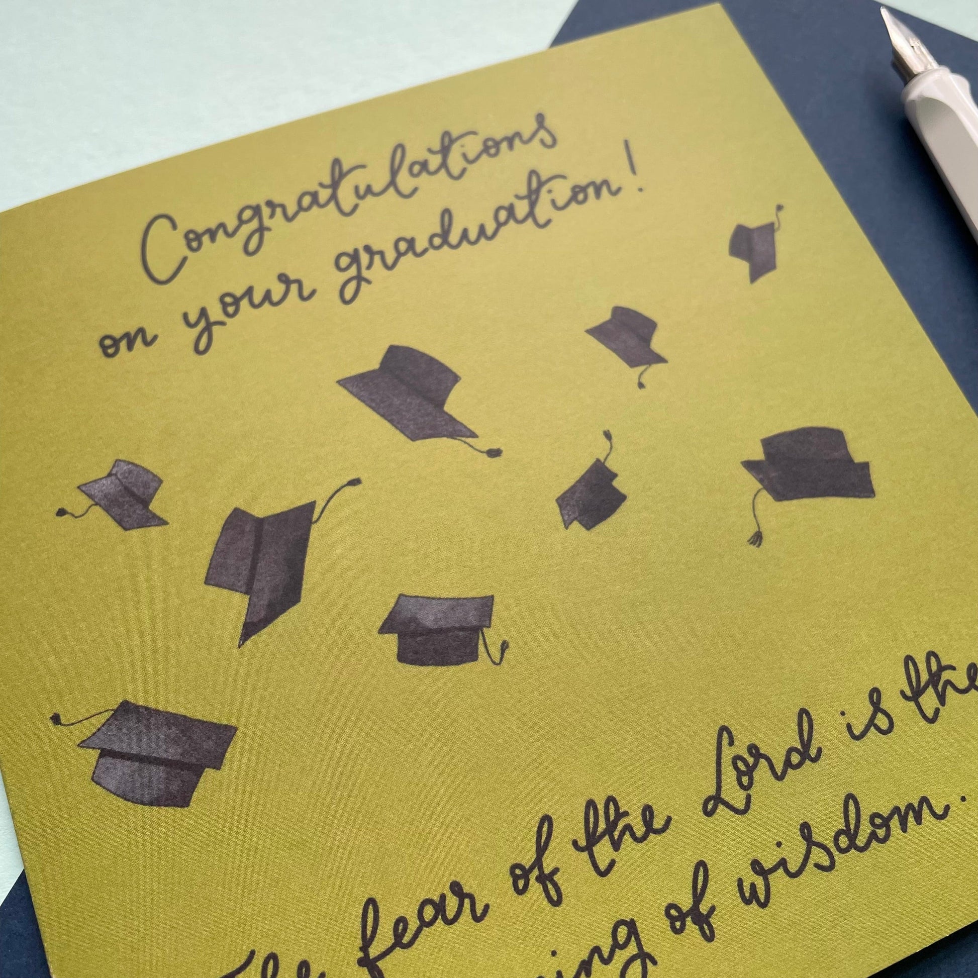 Christian graduation card with scripture verse And Hope Designs Cards