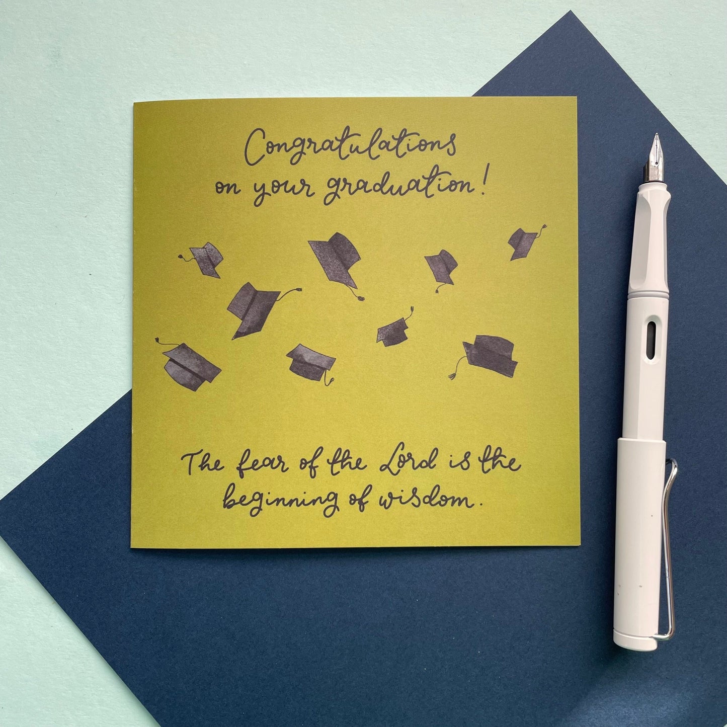 Christian graduation card with scripture verse And Hope Designs Cards