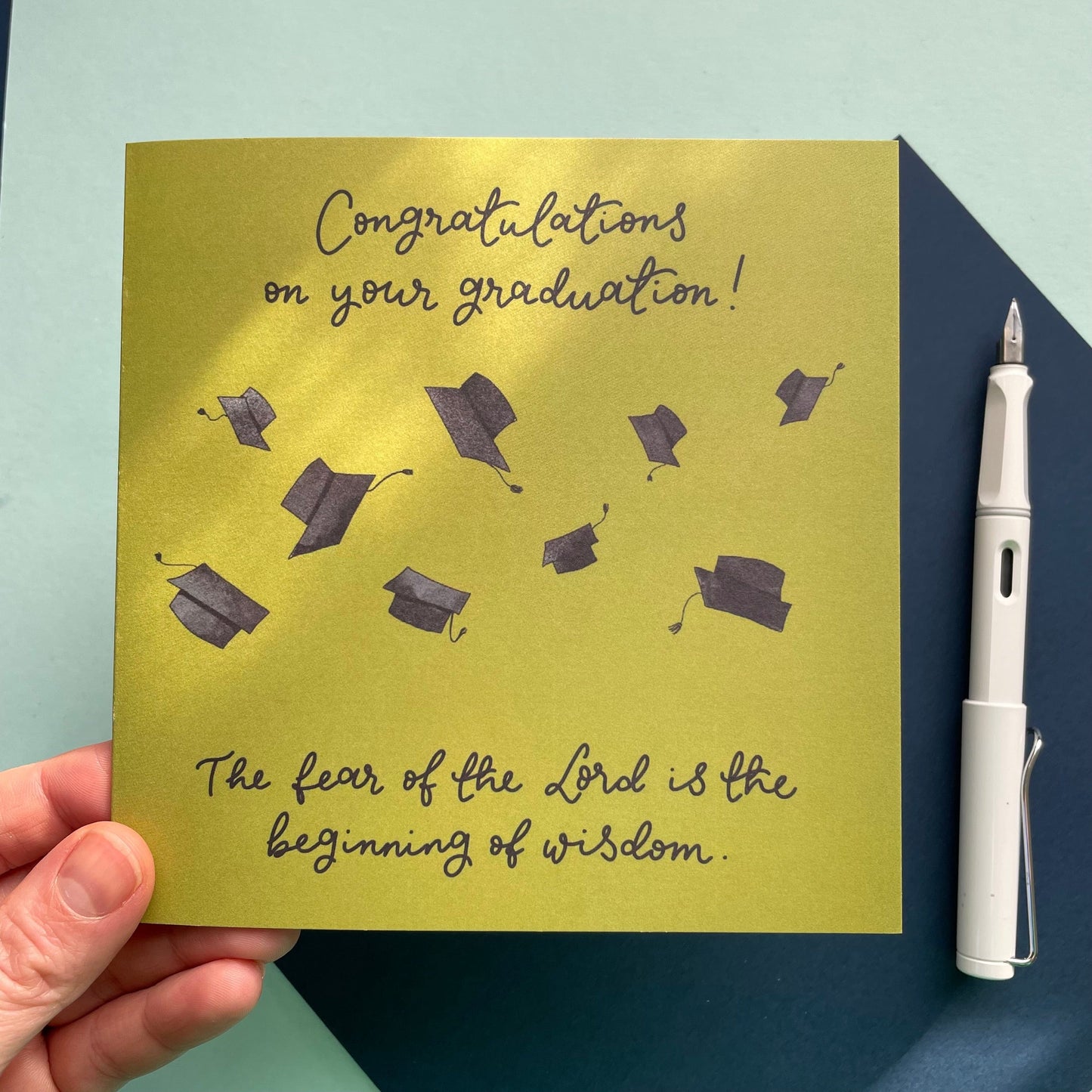 Christian graduation card with scripture verse And Hope Designs Cards