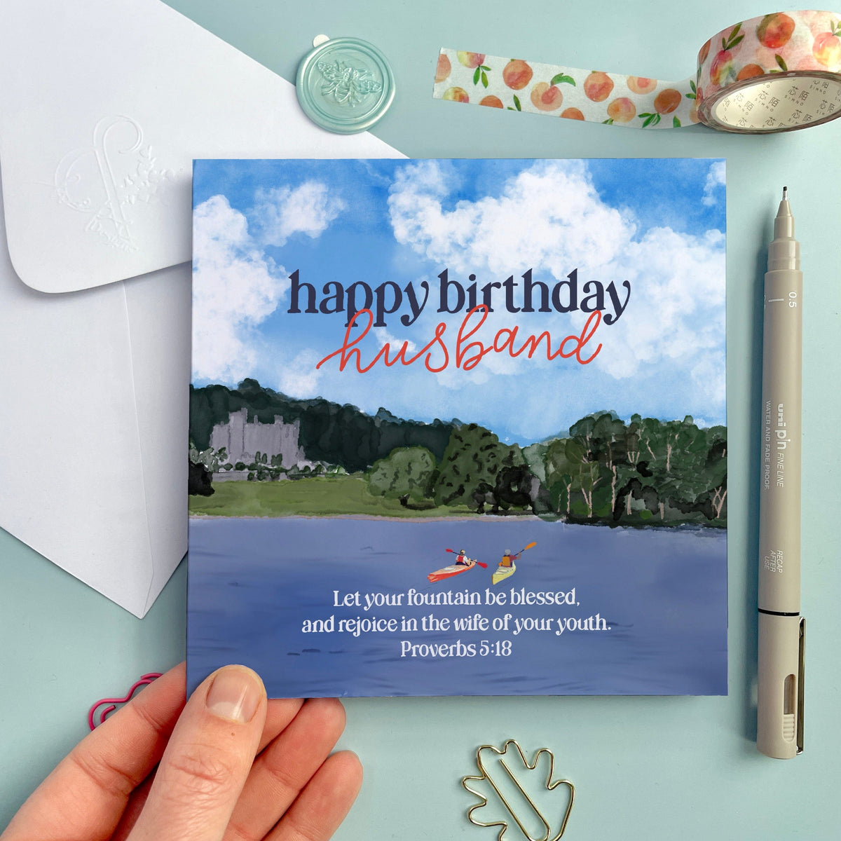 Christian Husband Birthday Card - Lake Canoeing And Hope Designs Cards