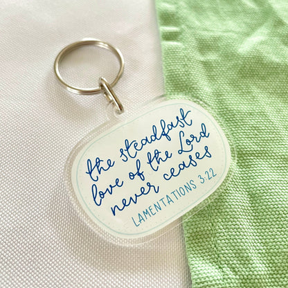 Christian Keyring - Lamentations 3:22 And Hope Designs Keyring