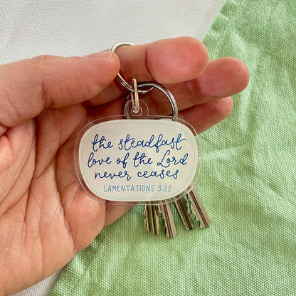 Christian Keyring - Lamentations 3:22 And Hope Designs Keyring