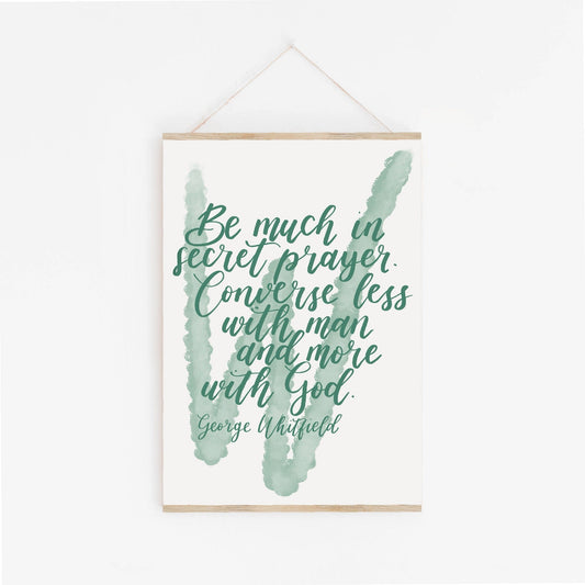 Christian print - George Whitfield Quote on Prayer And Hope Designs Print