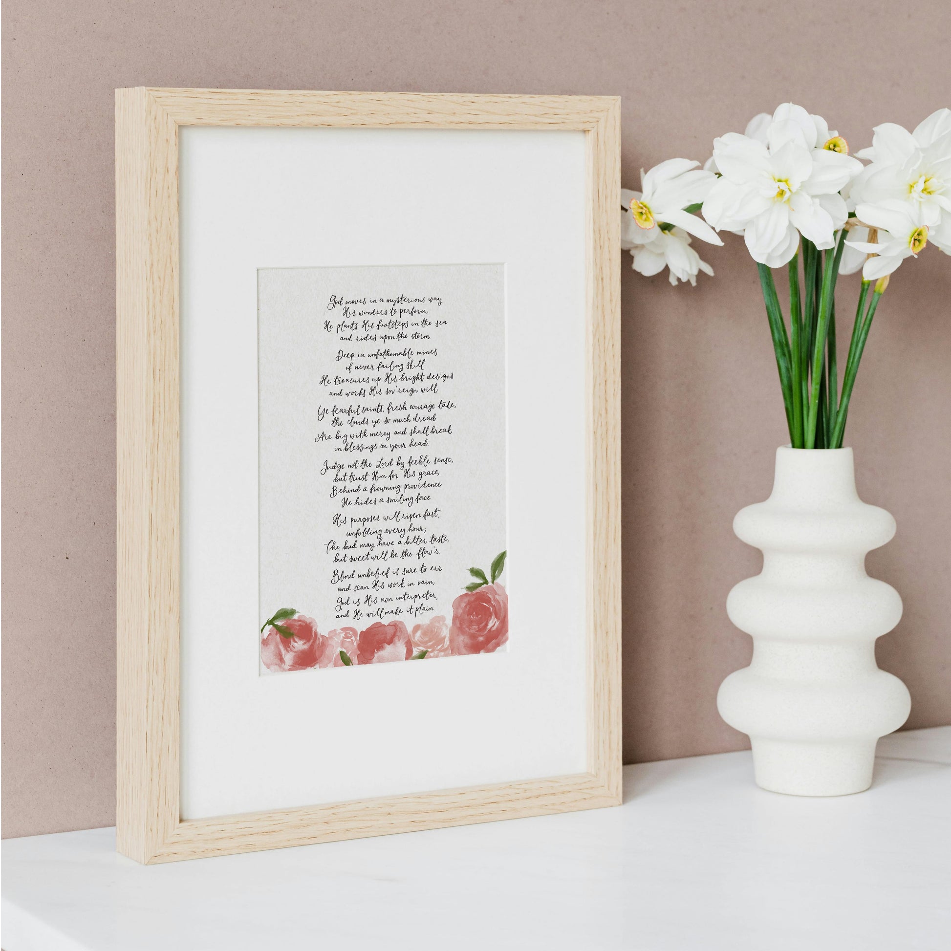 Christian Print - God Moves In A Mysterious Way Hymn And Hope Designs Print