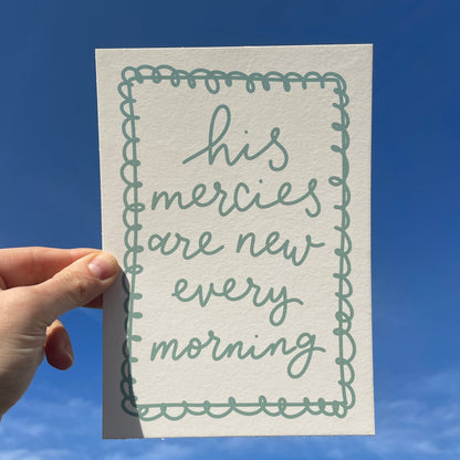 Christian Print - His Mercies Are New Every Morning And Hope Designs Print