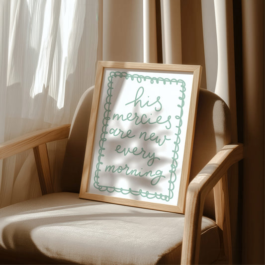Christian Print - His Mercies Are New Every Morning And Hope Designs Print