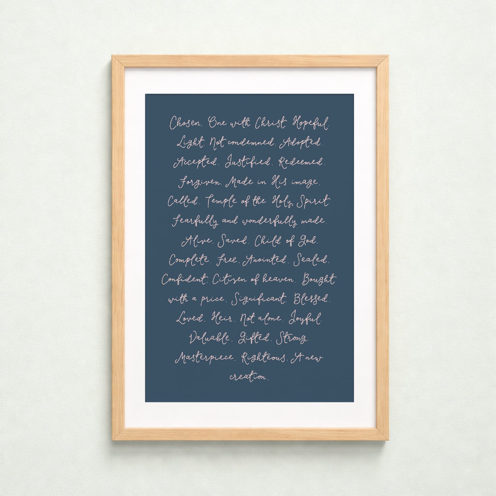 Christian Print - Identity In Christ And Hope Designs Print