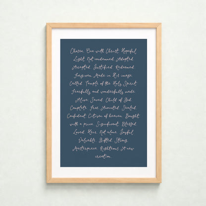 Christian Print - Identity In Christ And Hope Designs Print
