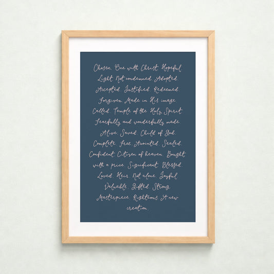 Christian Print - Identity In Christ And Hope Designs Print