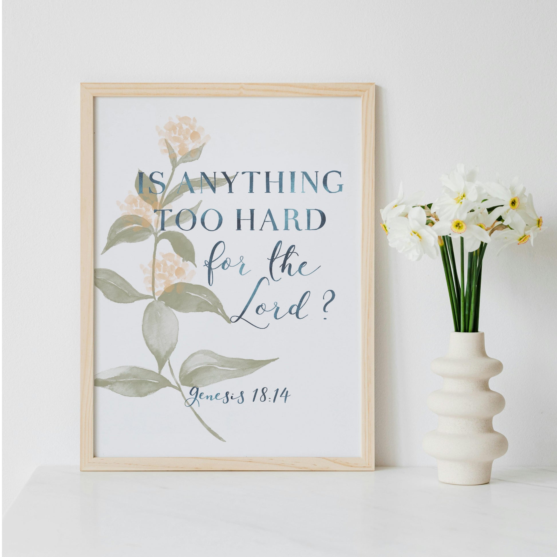 Christian Print - Is Anything Too Hard For The Lord And Hope Designs Print
