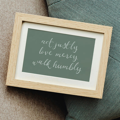 Christian Print - Micah 6:8 - Landscape And Hope Designs Print