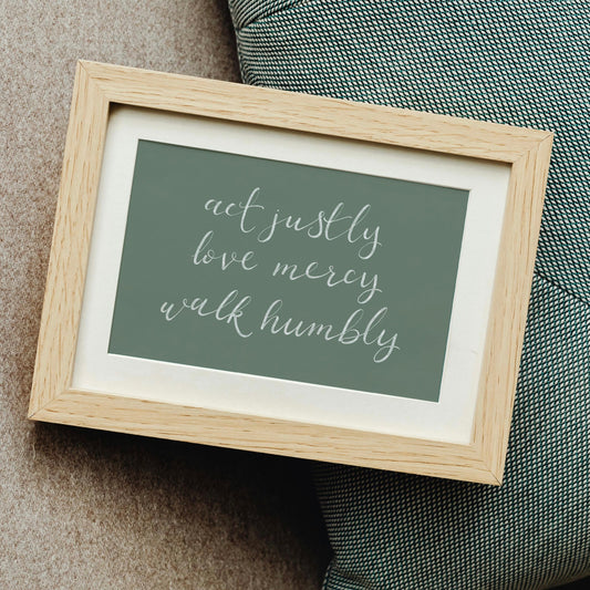 Christian Print - Micah 6:8 - Landscape And Hope Designs Print