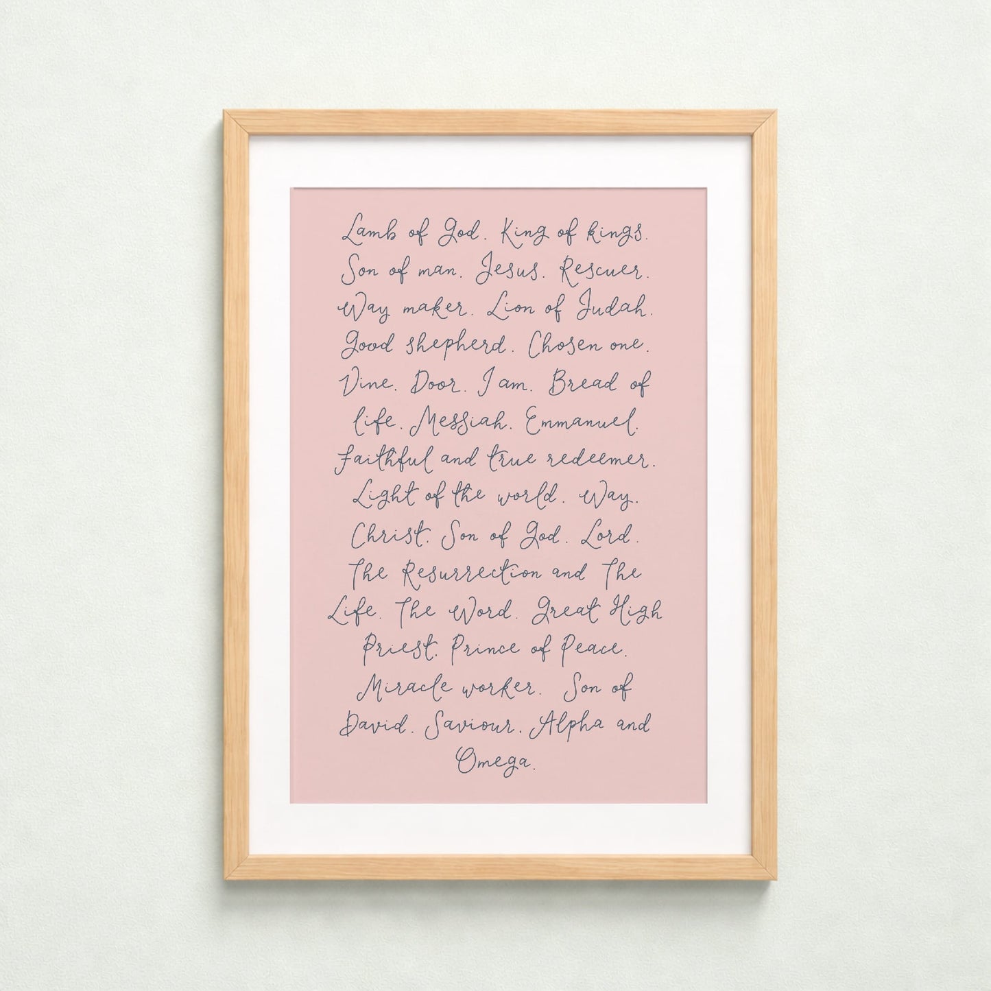 Christian Print - Names of Jesus And Hope Designs Print