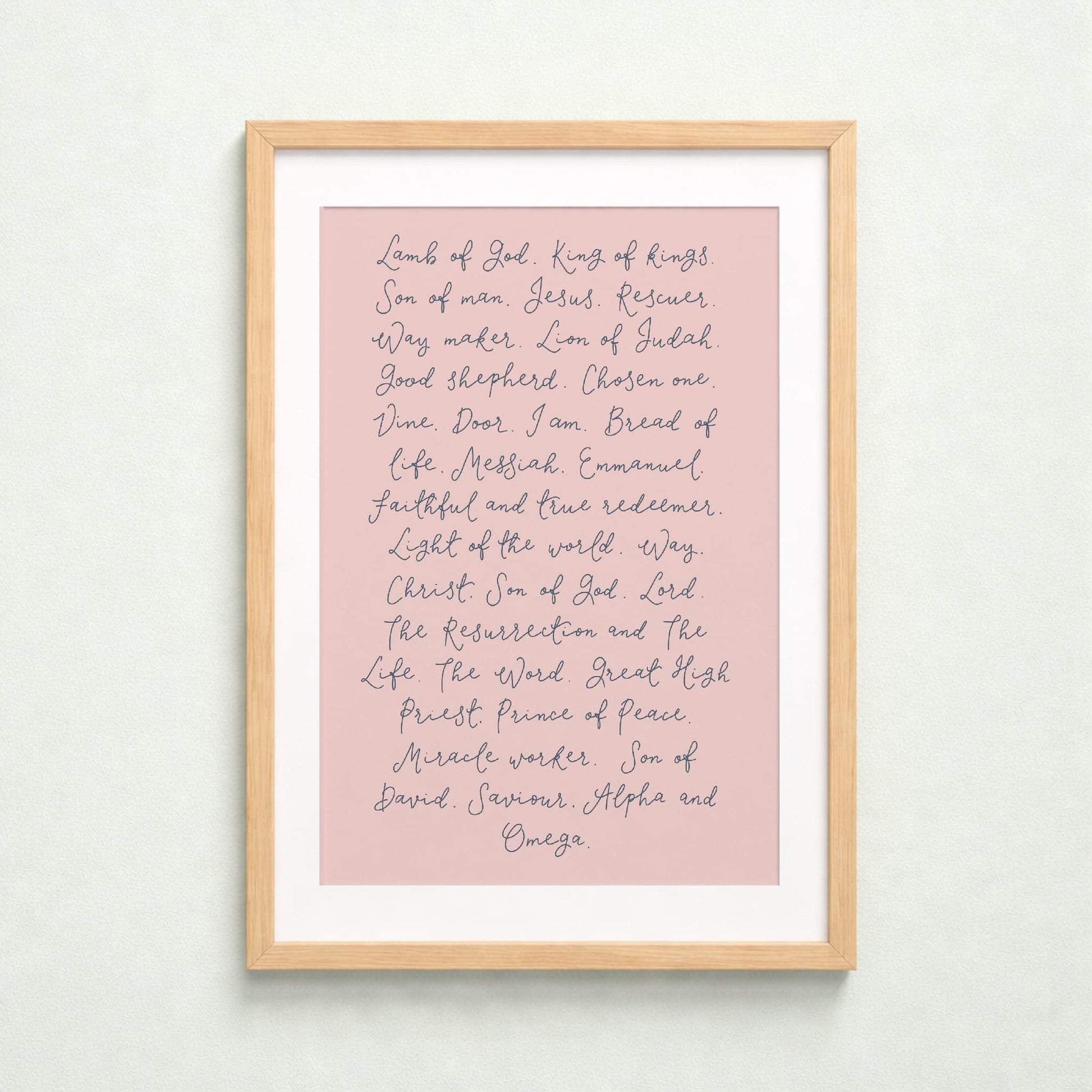 Christian Print - Names of Jesus And Hope Designs Print