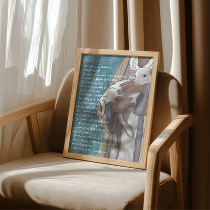 Christian Print - Psalm 23 with Shepherd And Hope Designs Print