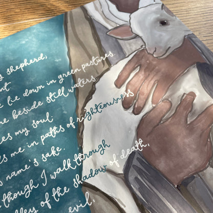 Christian Print - Psalm 23 with Shepherd And Hope Designs Print